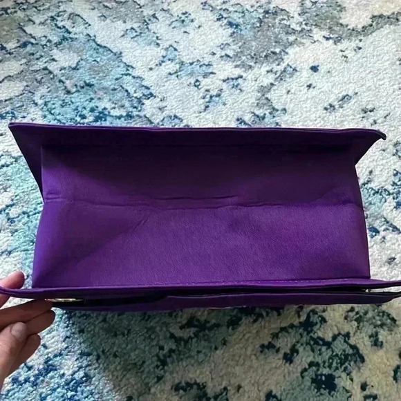 Becawax handmade patchwork Nigerian gold, chain shoulder purse NWT - Picture 7 of 10